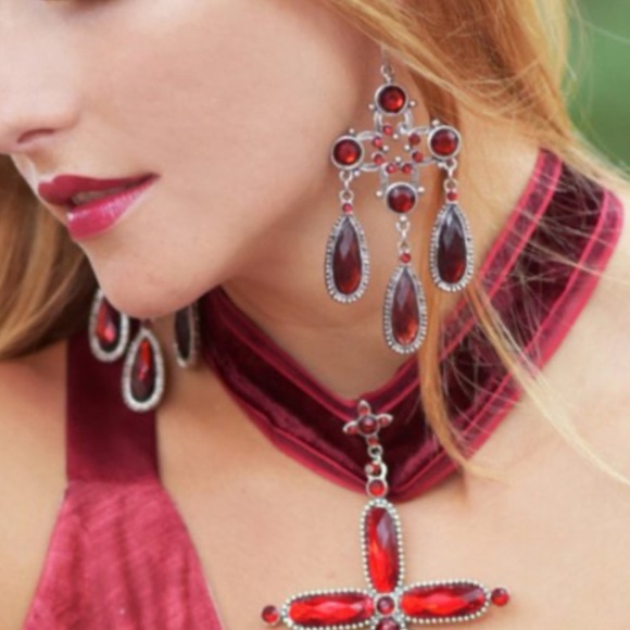 Vintage Cross Earrings - Picture 1 of 5